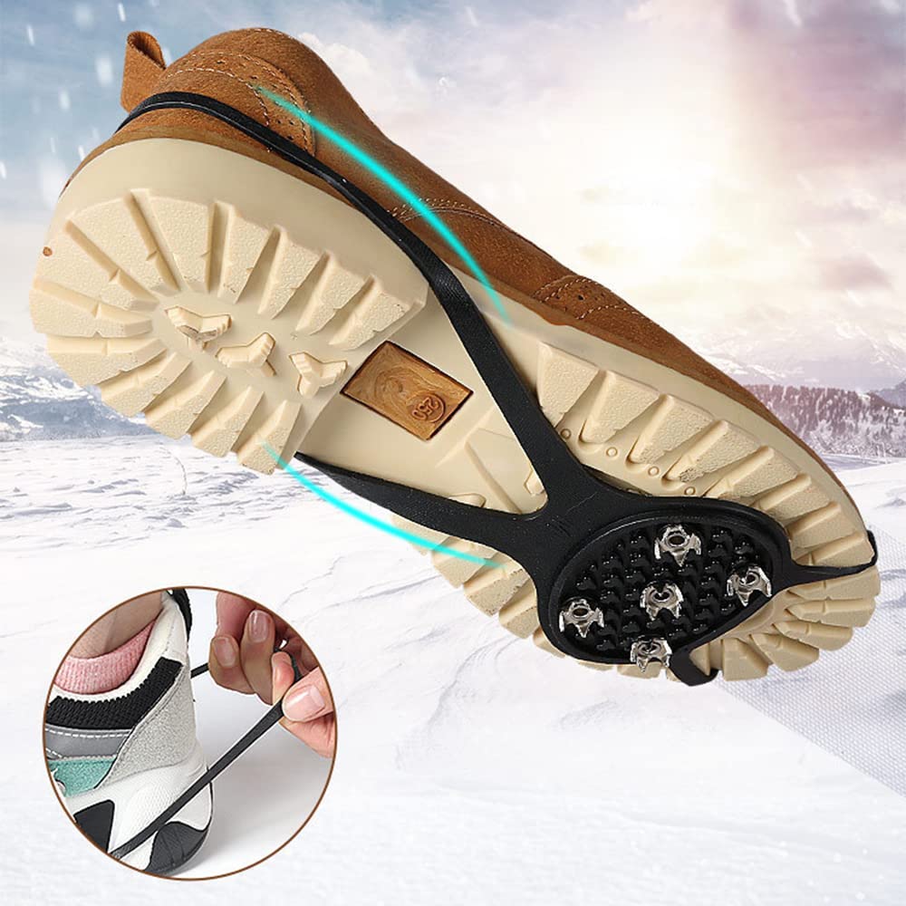 Crampoane anti-alunecare pentru incaltaminte, Zola®, marime 36-42, silicon si otel, grosime 0.5 cm, negre Crampoane anti-alunecare pentru incaltaminte, Zola®, marime 36-42, silicon si otel, grosime 0.5 cm, negre